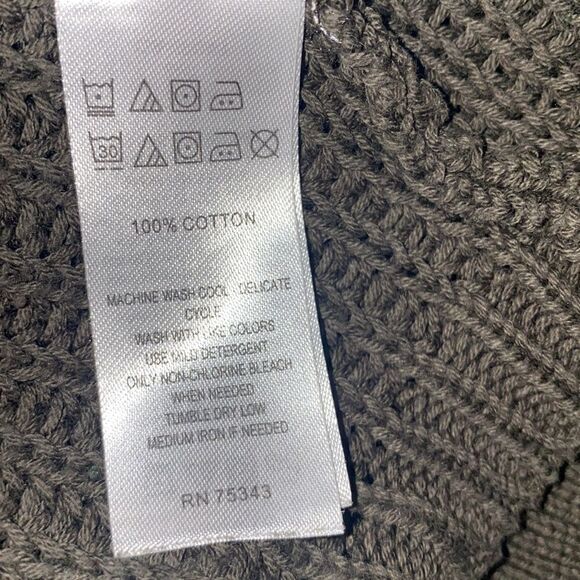 RUBY MOON Olive Green Knit Sweater with Tie Detail-XS - Picture 6 of 6